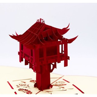 THiệp 3D chùa một cột