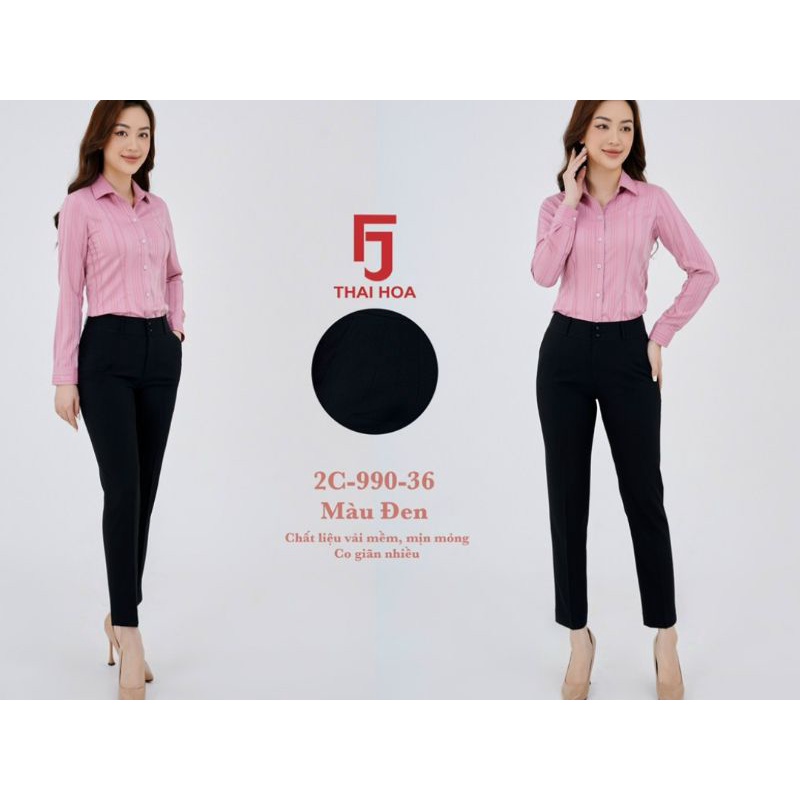 Quần 9 tấc thái hòa ly chìm vải co giãn tốt có size đại