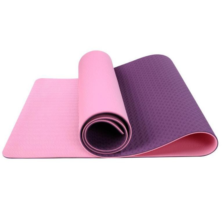 [ HOT SALE ] Thảm tập yoga gym tại nhà 2 lớp dài 1m83 chống trơn trượt, bám sàn tốt- tham tap yoga tap gym tai nha