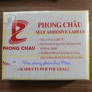 Giấy decal in tem nhãn - mã vạch A5 (10 sheet/xấp)