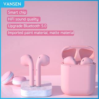 VANSEN Bluetooth Headset Ipods TWS I12 Wireless Bluetooth Headset Bluetooth 5.0 Airpods Macaroon Color Inpods X9mini