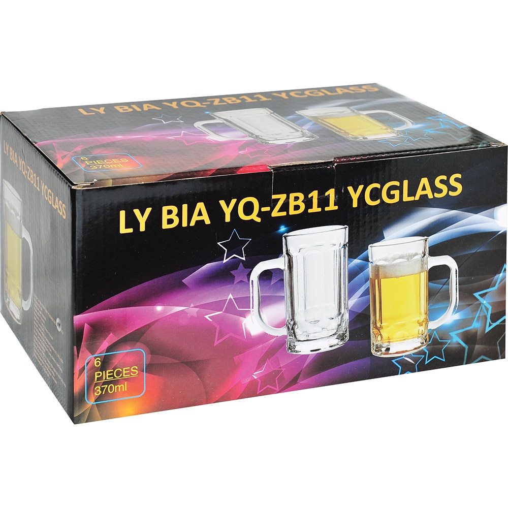 Bộ 6 Ly bia thủy tinh YCGlass 340ml