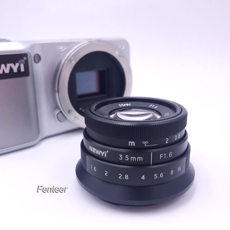 Ống Kính Mini 35mm F / 1.6 Apsc Cho Sony E-Mount A5100 Nex-3 Nex-5T Nex-5R A7Ii