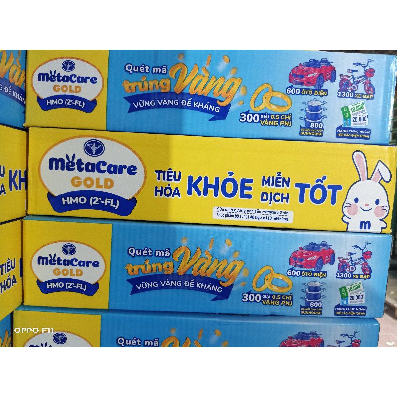 1 thùng metacare gold 110ml x48h pha sẵn cho trẻ 1 tuổi trở lên