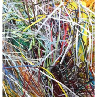 1 kg giấy rơm trộn màu