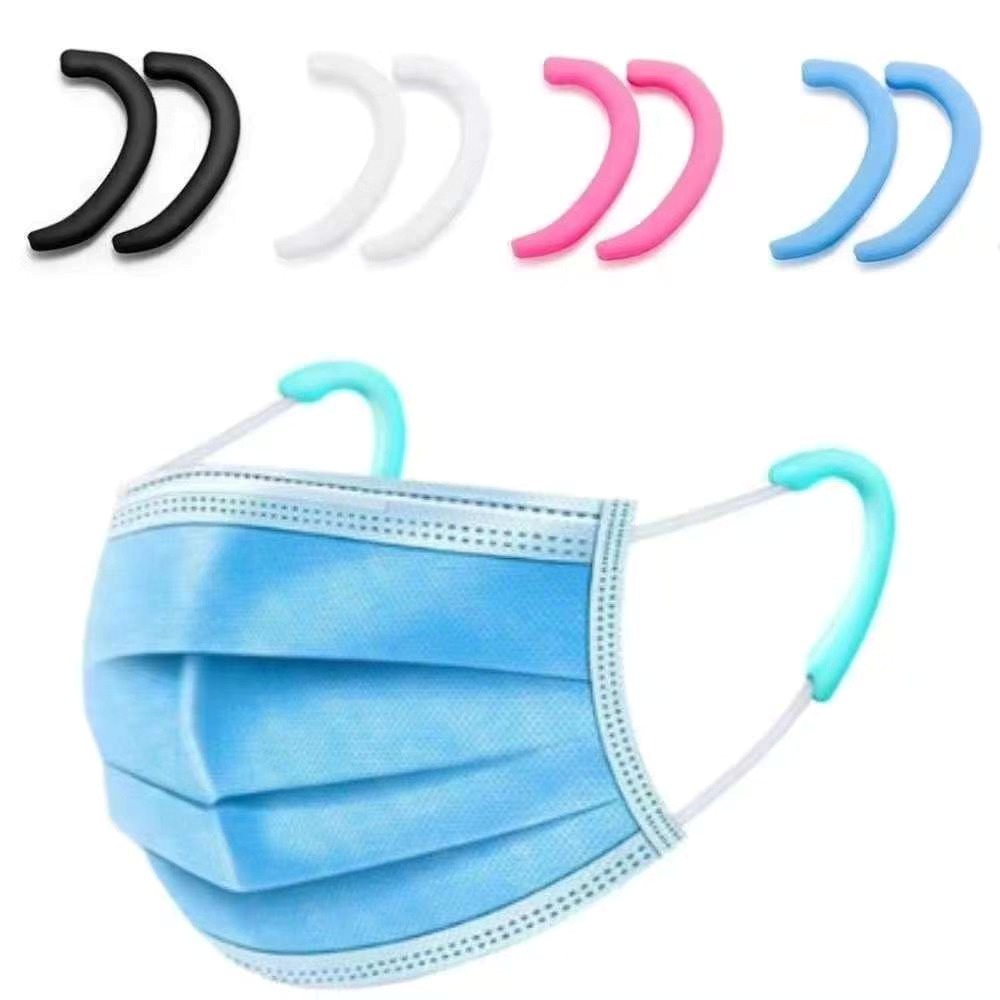 1 cặp giá đỡ đeo khẩu trang bằng silicon mềm 3D chống trượt