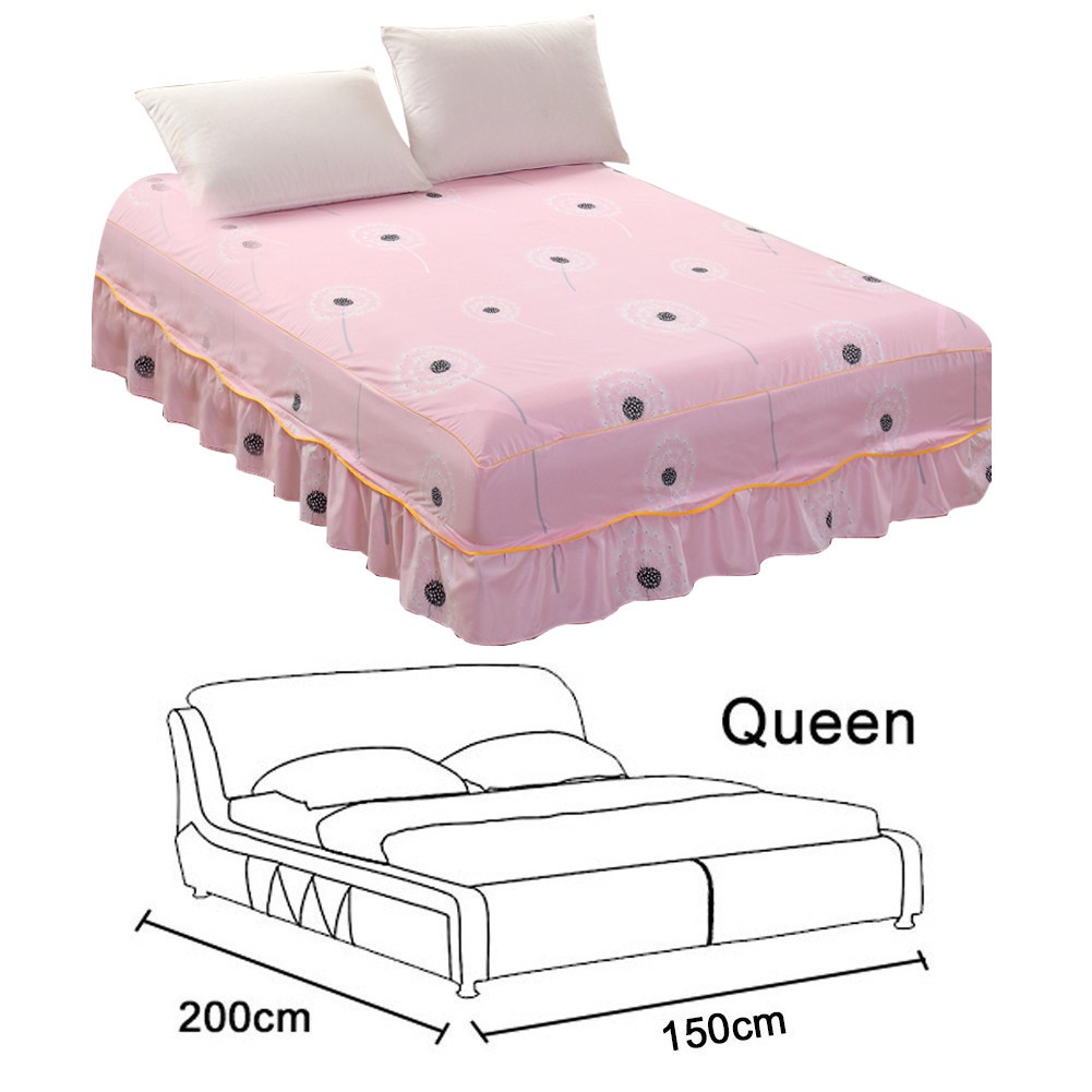 queen bed skirt Fitted Sheet Striped bed skirt