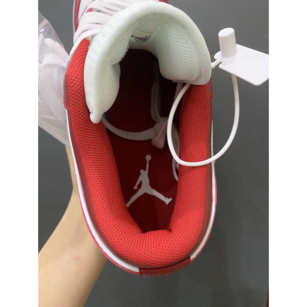 Giày Jordan low đỏ trắng chuẩn 11, giày Gym red