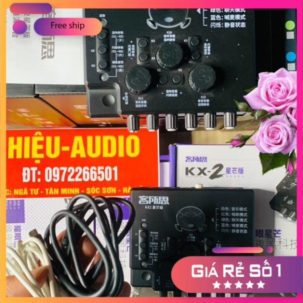 SOUND CARD/KARAOKE/XOX-KX2/THU ÂM HÁT LIVESTREM CHUYÊN NGHIỆP