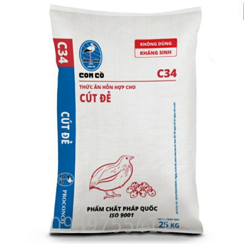 (Siêu Tốc) Nguyên Bao 25kg Cám Chim Cút C34 Thức Ăn Chim Cút Thái Thức Ăn Gà Rutin Đẻ Thức Ăn Chim Cút Nhật Đẻ