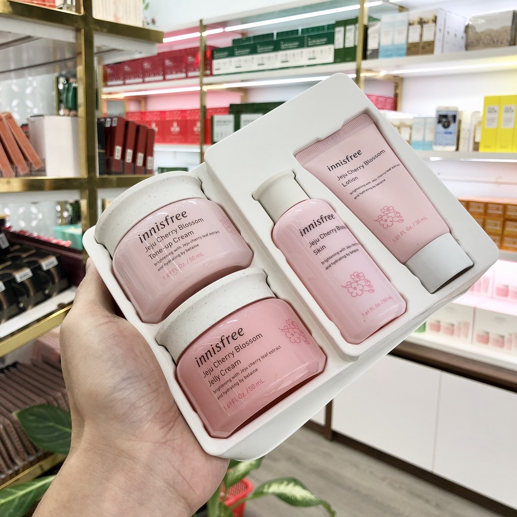 {XẢ KHO SỈ} Tách Lẻ Bộ Dưỡng Trắng Da Hoa Anh ĐàoInnisfree Jeju Cherry Blossom Set