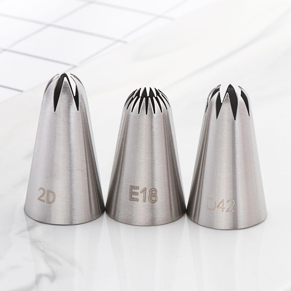 Set 3 Đuôi Bắt Bông Kem Trang Trí Bánh Bằng Thép Không Gỉ