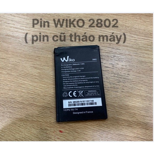 Pin WIKO 2802( PIN CŨ THÁO MÁY)