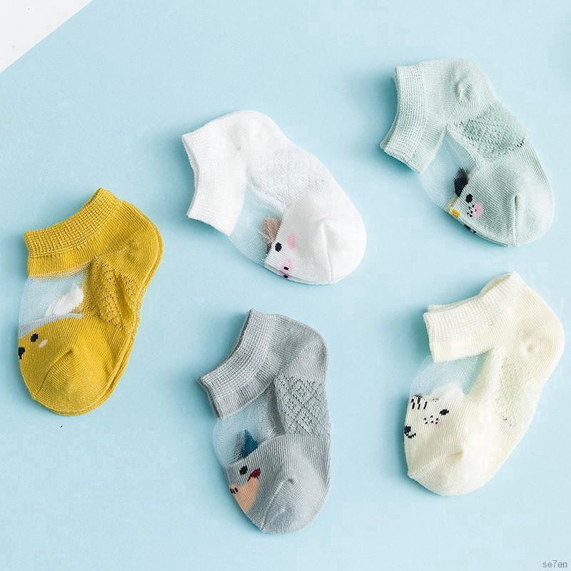 Set 5 cặp vớ vải cotton hoạt hình xinh xắn dễ thương cho bé