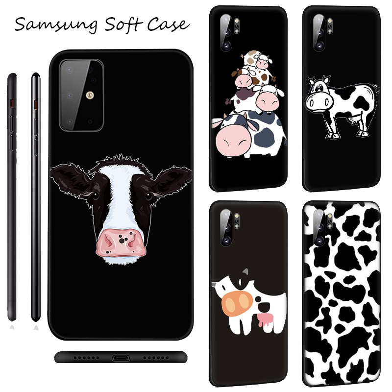 Samsung Galaxy J2 J4 J5 J6 Plus J7 J8 Prime Core Pro J4+ J6+ J730 2018 Casing phone Soft Case PP3 Cartoon Cute Cow