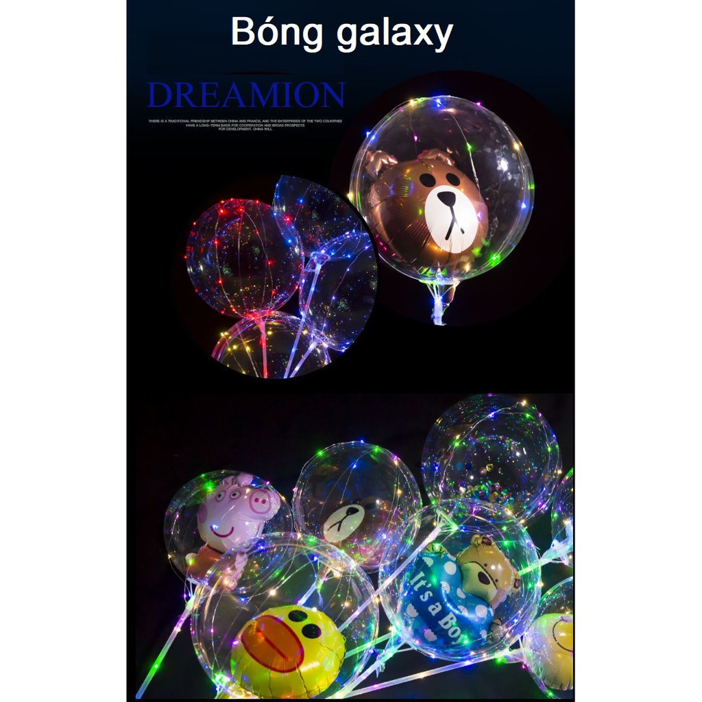 Bóng bay galaxy có đèn-đồ chơi tết-đồ chơi anh sáng