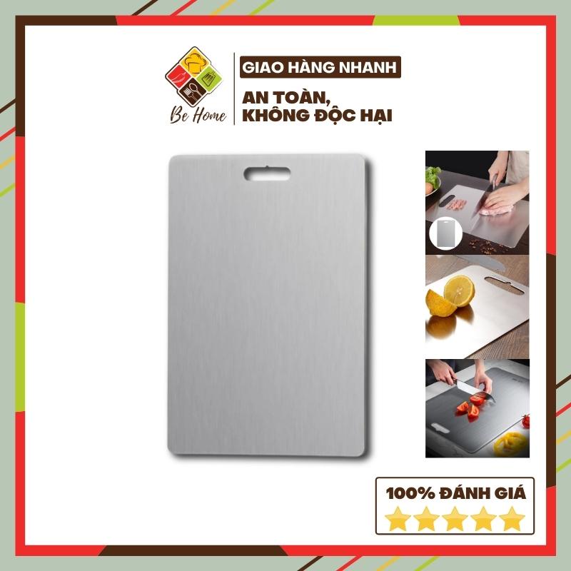 Thớt inox 304 BEHOME Thớt cao cấp Kháng Khuẩn Cường Lực- Vệ Sinh Dễ Dàng- Rã Đông Nhanh - Chống Ẩm Mốc