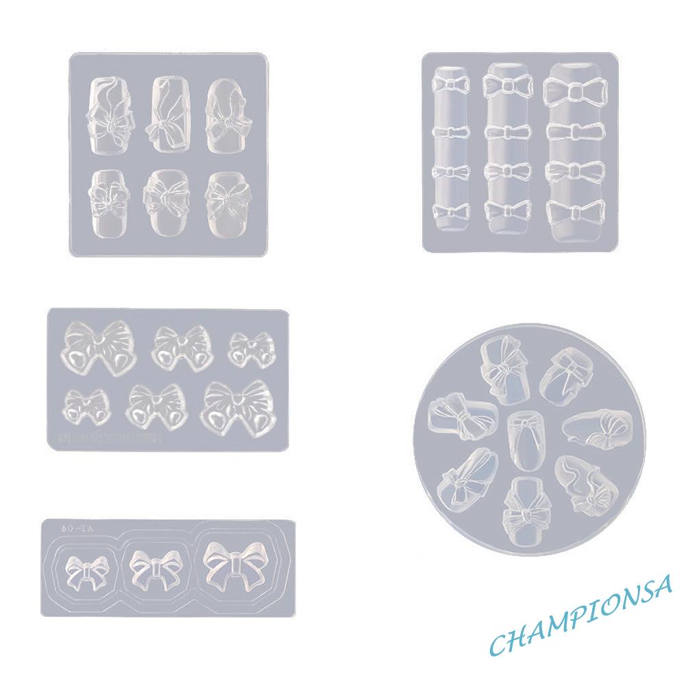 Khuôn silicone tạo hình nơ 3D trang trí móng tay