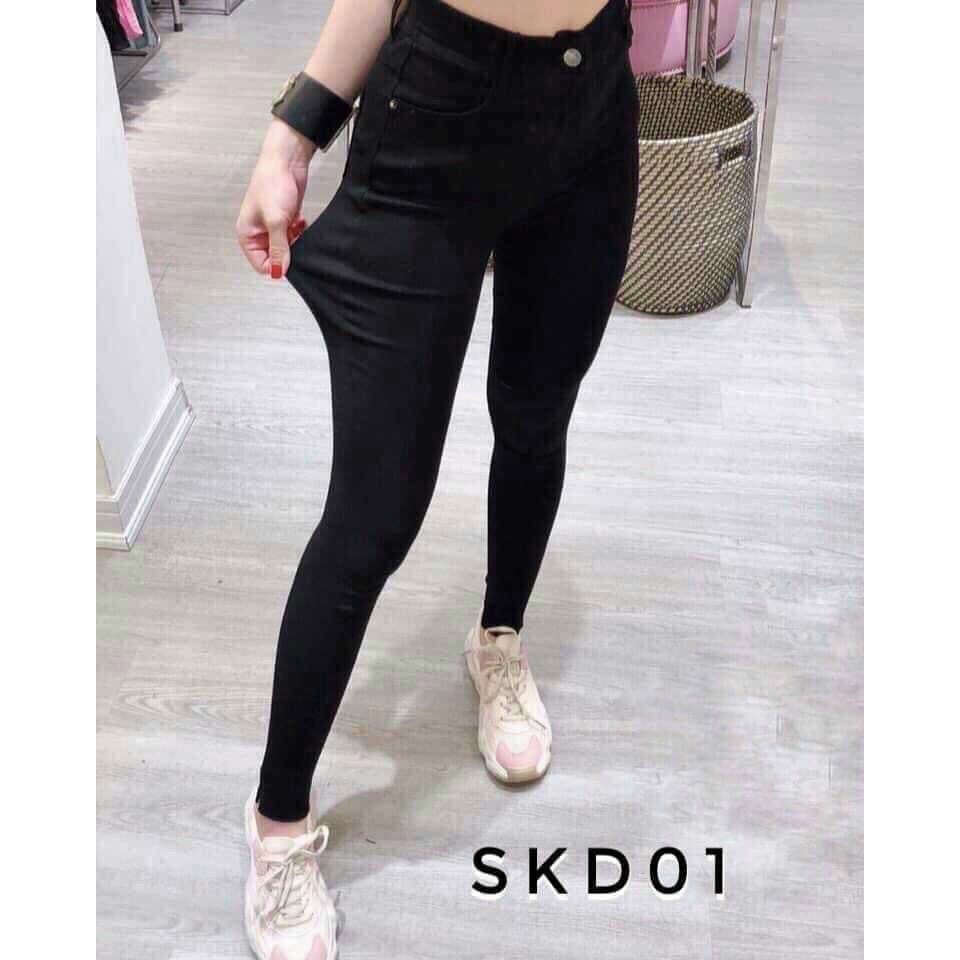 [Mã FAMARAL2 giảm 10K đơn 50K] QUẦN KAKI JEAN NỮ LƯNG CAO SIÊU CO GIÃN 3 SIZE 44-55KG