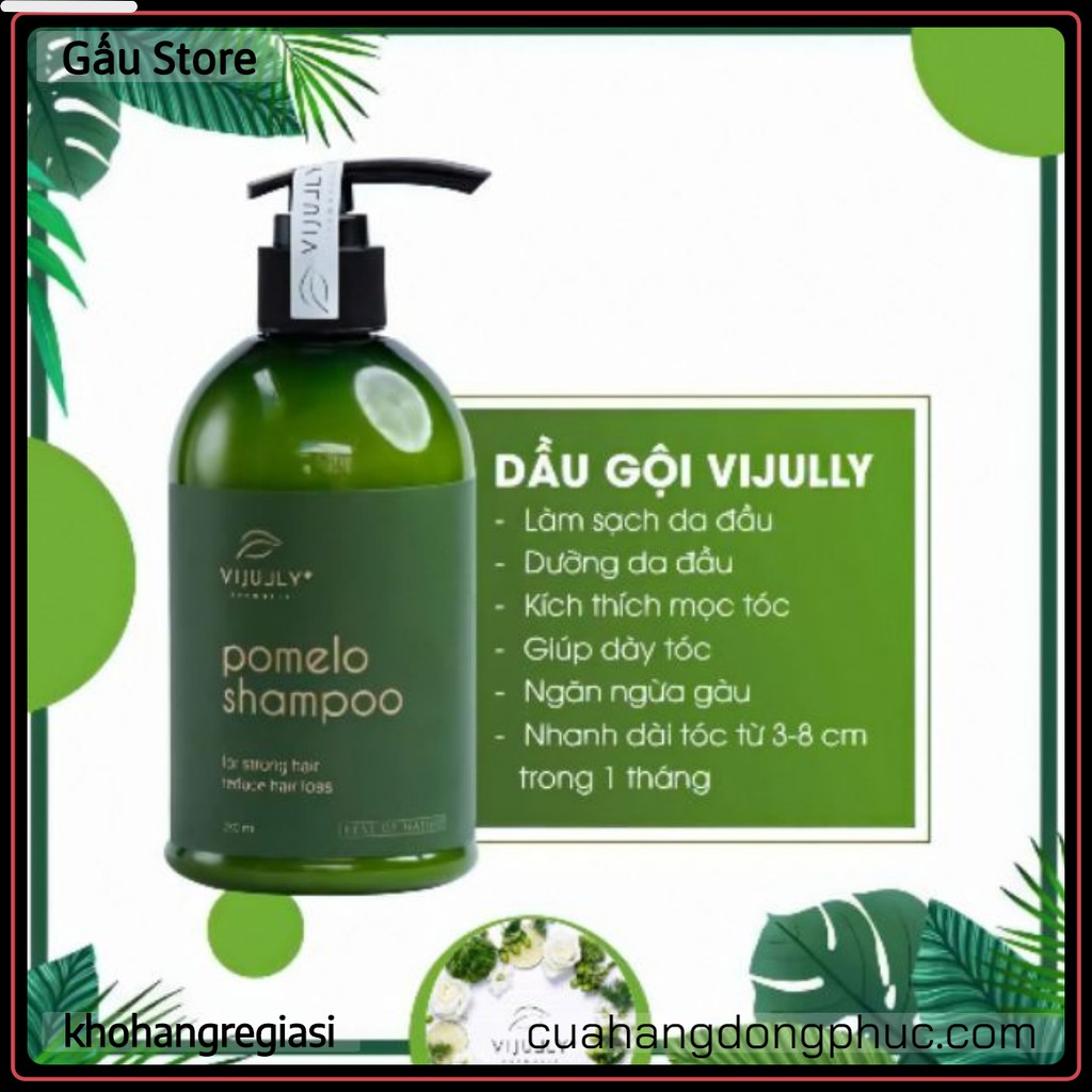 Dầu Gội Bưởi Cao Cấp ViJully - Kích Thích Mọc Tóc_Trị Rụng Tóc_Làm Dài Tóc_Phục Hồi Tóc Hư Tổn