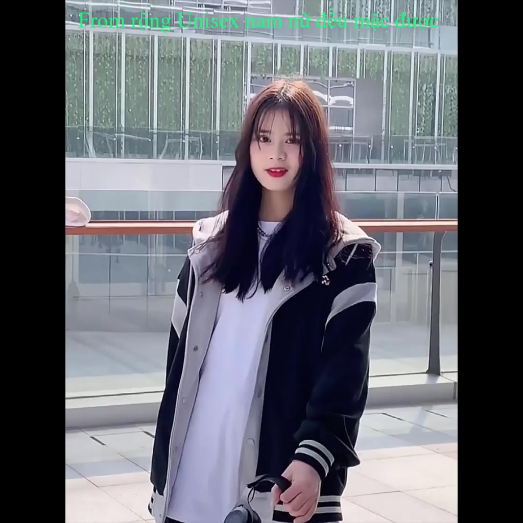 Áo Bomber Unisex - Áo khoác nỉ Hoodie mũ trùm đầu 2 lớp cúc bấm nam nữ Vintage | BigBuy360 - bigbuy360.vn