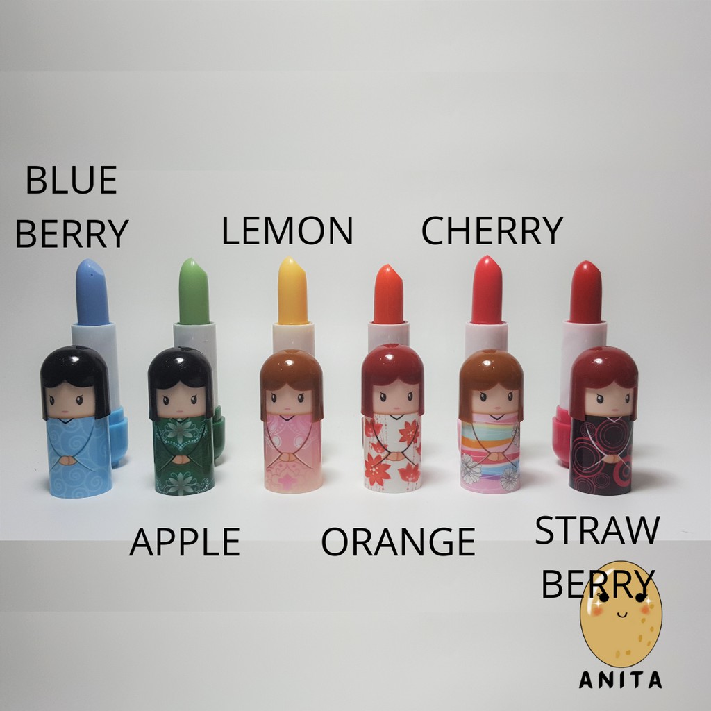 (Hàng Mới Về) Son Dưỡng Môi Vị Trái Cây Thiết Kế Hình Búp Bê Mặc Kimono Độc Đáo | BigBuy360 - bigbuy360.vn