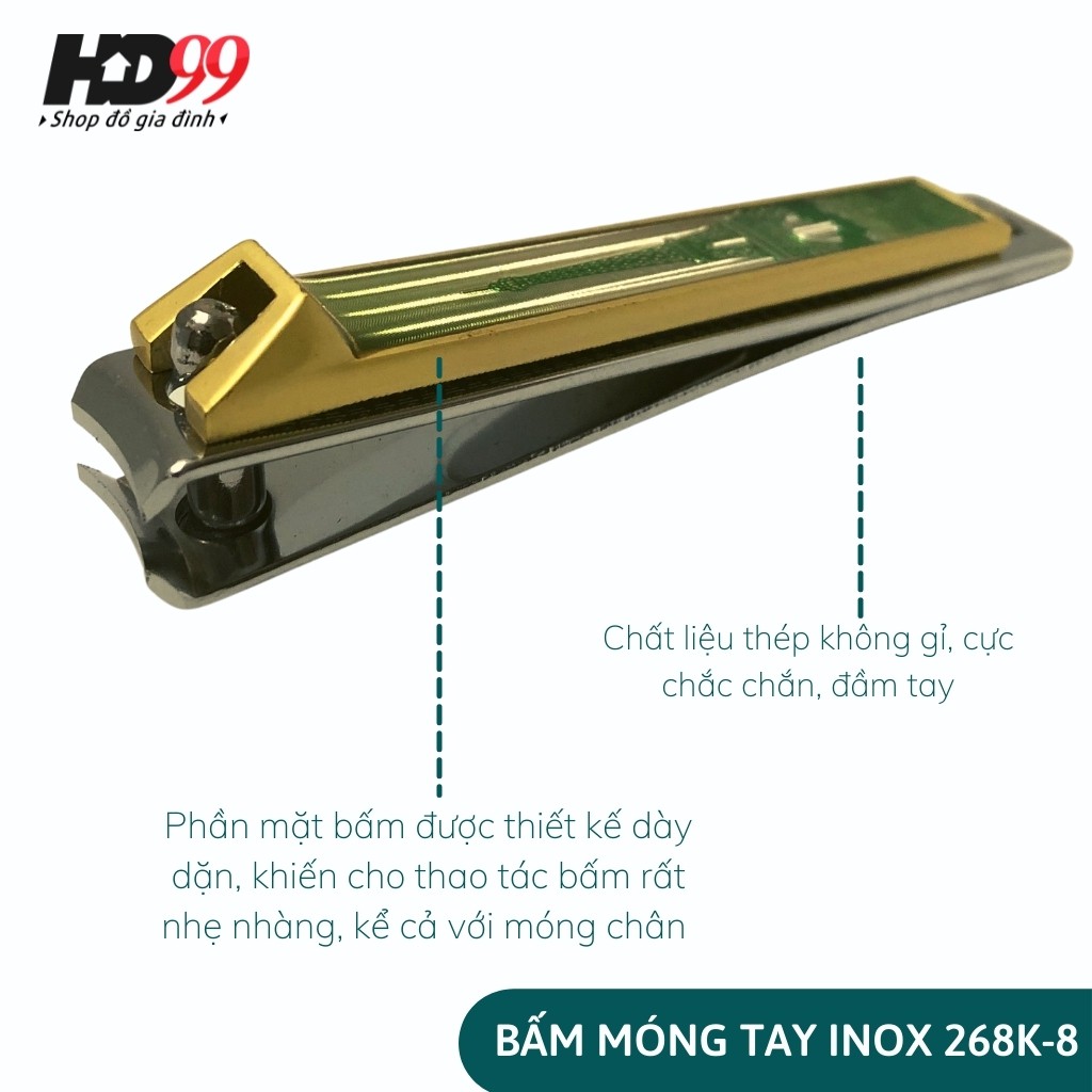 Bấm Móng Tay HD99 268K-8 | Hàng Chất Lượng Cao Từ Thép Chuyên Dụng Kiểu Dáng Phù Hợp Bàn Tay người Việt Nam