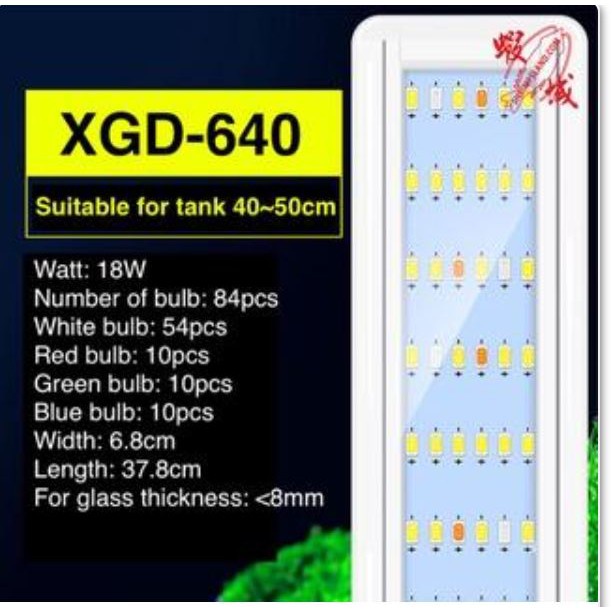 Đèn led siêu sáng WRGB thế hệ mới 6 hàng bóng chuyên dụng cho bể cá cảnh thủy sinh- đèn led bể cá giá tốt nhất