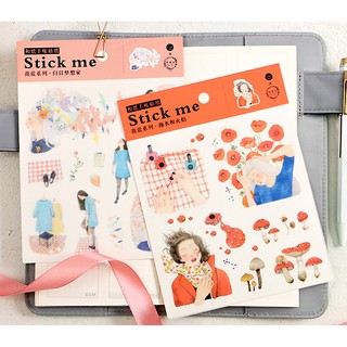 Sticker (hình dán) DAYDREAMER nông trại mây trang trí sổ, album, nhật ký, lưu bút, bullet journal