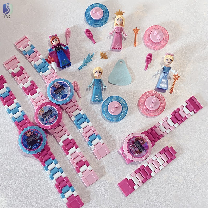 VN đồ chơi trẻ em Lắp Ráp Đồng Hồ Công Chúa Elsa Cho Bé