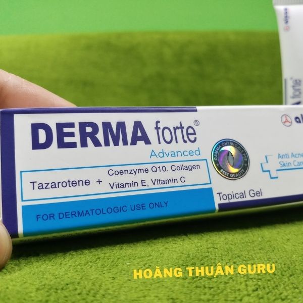 Gel Derma forte mẫu cũ và mới có vitamin c , collagen giúp giảm mụn , mờ thâm dưỡng da 1 tuýp 15g