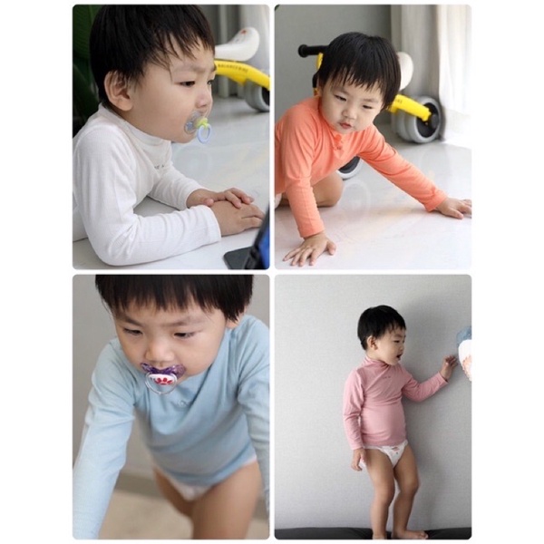 🍒 ÁO MINKYMOM CỔ 3 PHÂN THUN TĂM CHO BÉ (QUẢNG CHÂU CHÍNH HÃNG) {size 100-110}