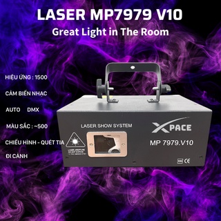 Đèn Laser MP7979 V10 Chính Hãng 1500 Hiệu Ứng Chiếu Hình Con Vịt 3D Ảo Diệu Dùng Cho Phòng Bay