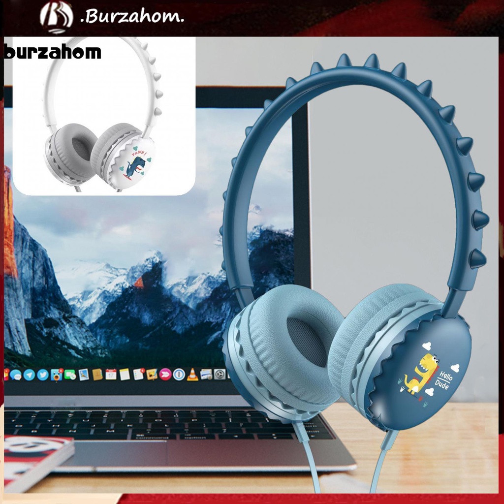 Tai nghe chụp tai có mic họa tiết hoạt hình cho điện thoại