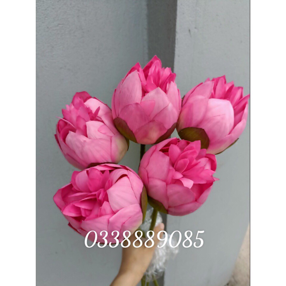 Hoa sen giả BÁCH DIỆP QUAN ÂM bông sen lụa đẹp cao cấp,hoa siêu đẹp