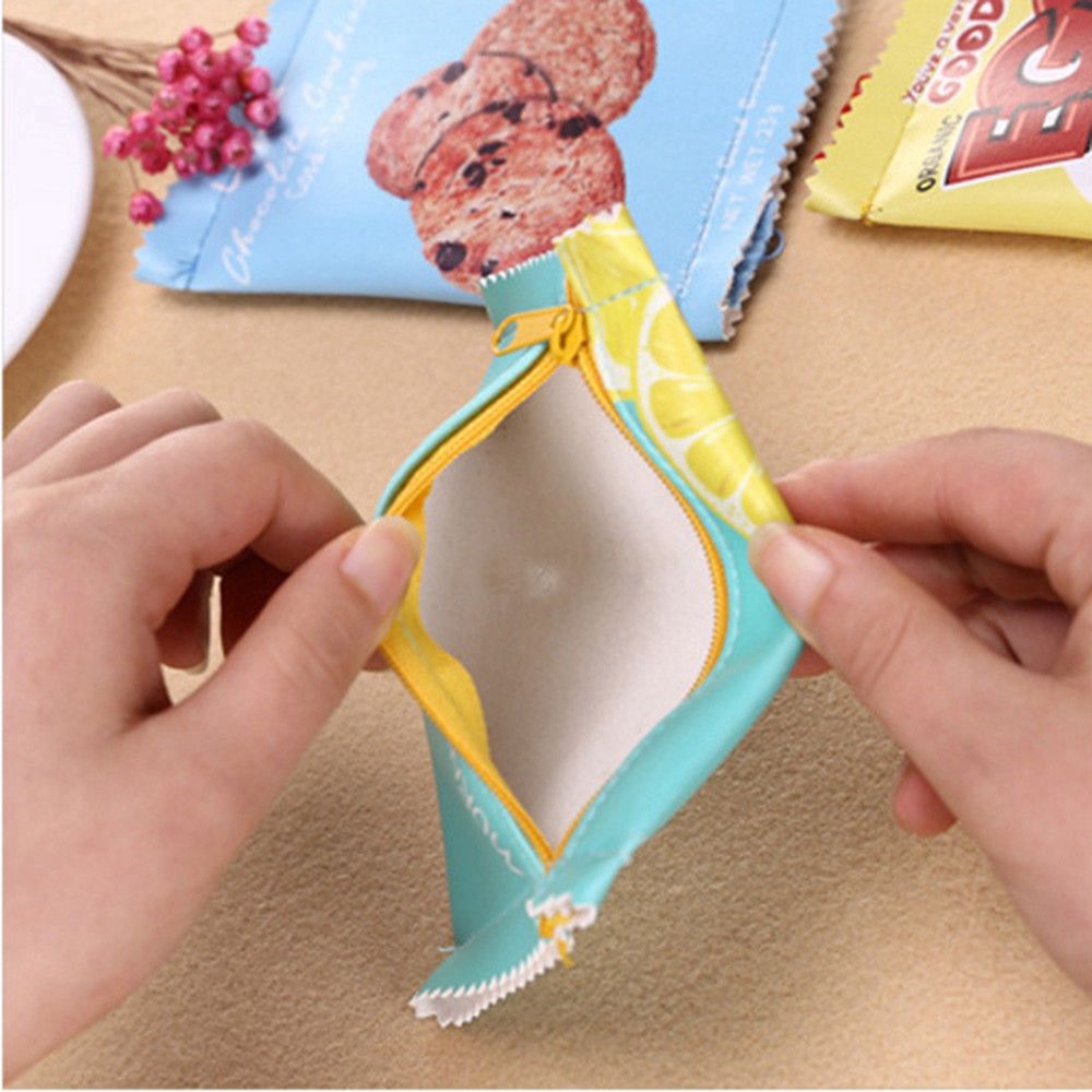 Ví đựng tiền xu bánh snack mini họa tiết hoạt hình thời trang dễ thương