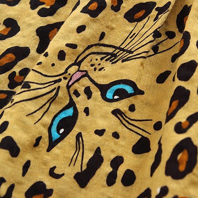 Đầm không tay họa tiết da báo xinh xắn cho bé gái