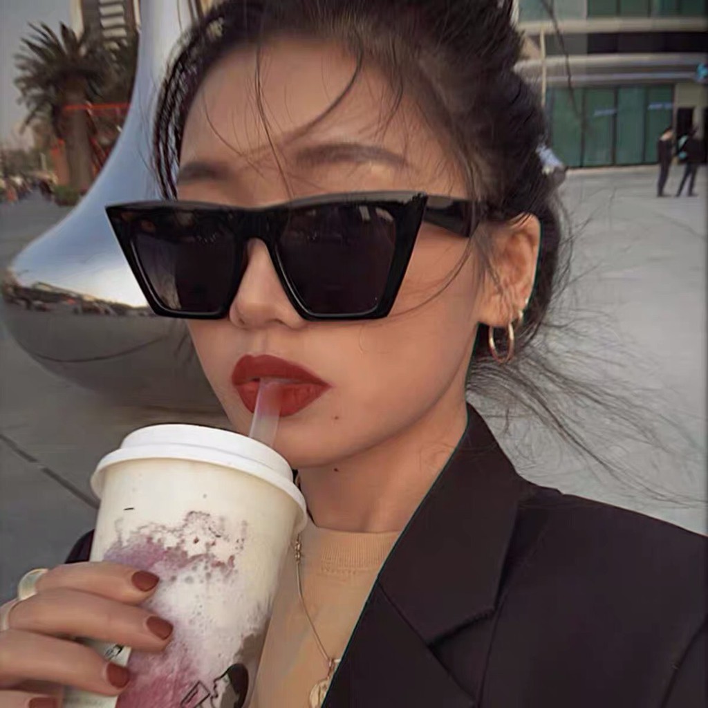 Kính râm vuông nam nữ kính mát thời trang Hollywood K1 (Sẵn)