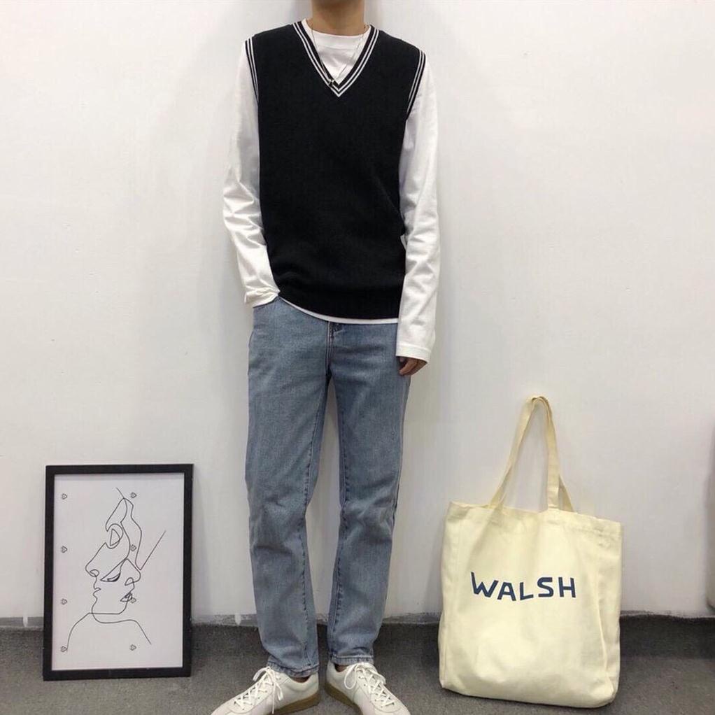 Áo gile nam nữ form rộng unisex