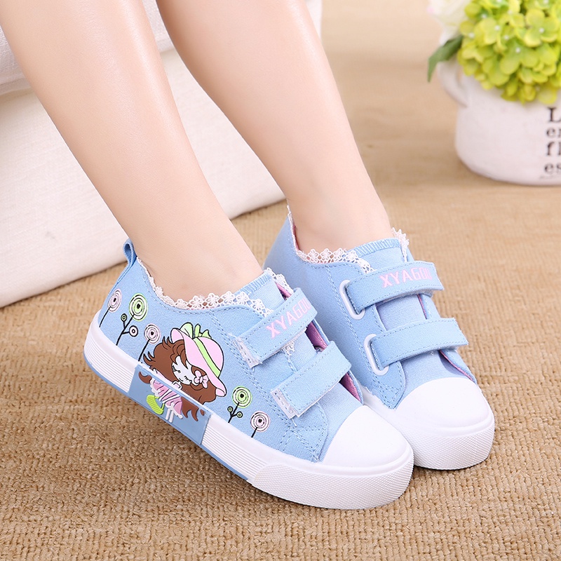 Giày Vải canvas Thoáng Khí Phong Cách Hàn Quốc Thời Trang Xuân Thu Mới 2022 Cho Bé Gái