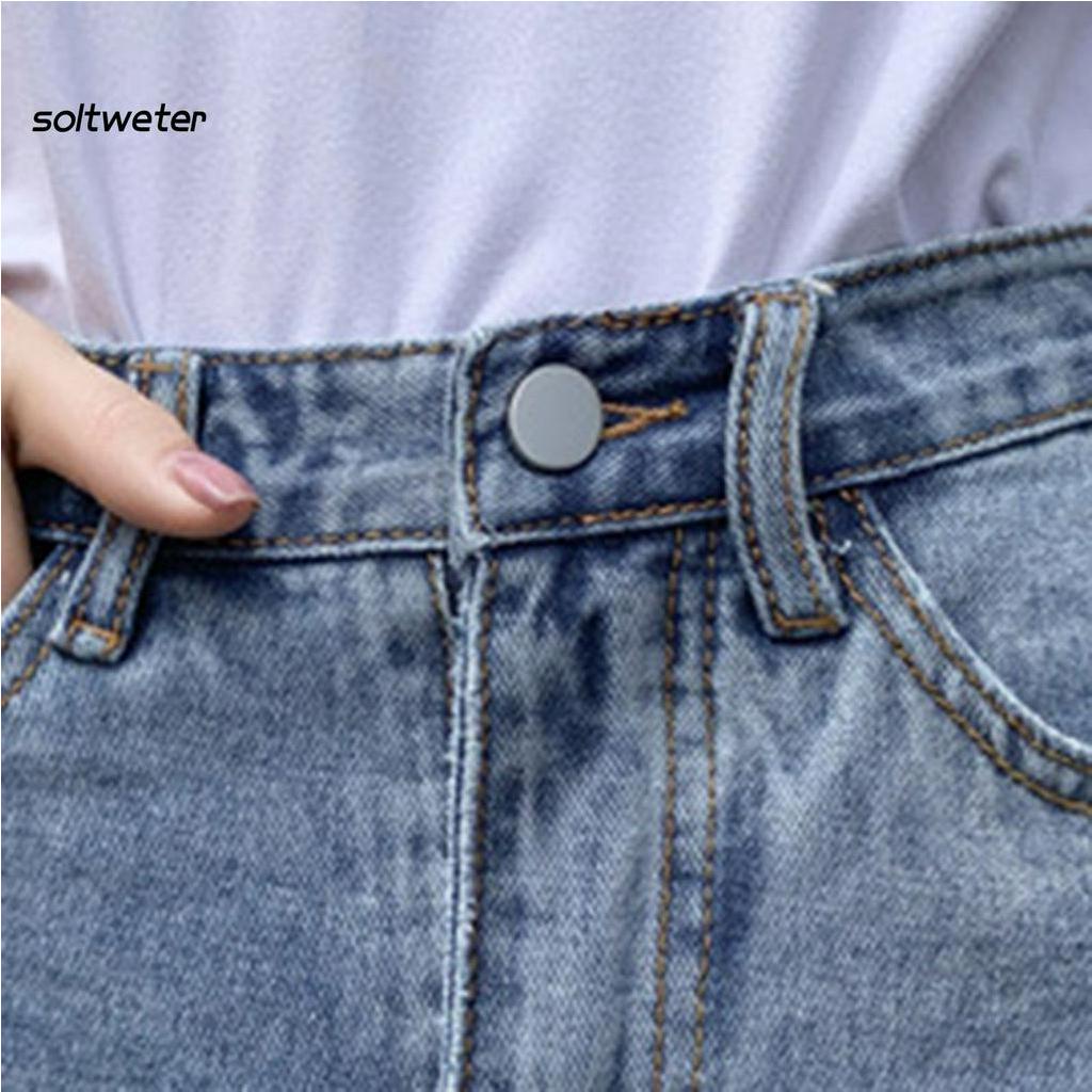 Quần Short Nữ Jeans Denim Lưng Cao Thời Trang Hàn