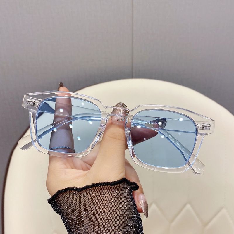 Kính mát nam nữ thời trang, kính râm gọng vuông chống uv400 K36