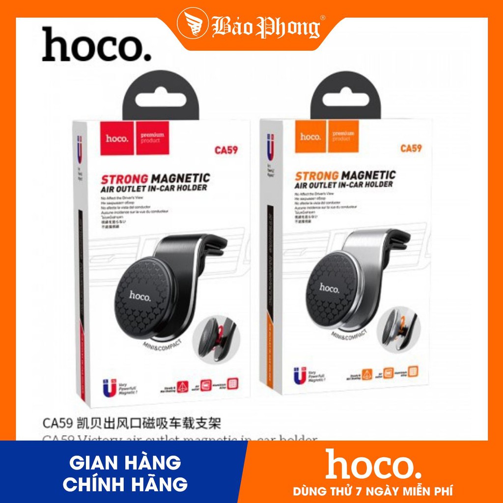 Giá đỡ điện thoại HOCO Ca59 kẹp cửa gió ô tô Dành cho điện thoại iPhone iP Xiaomi Huawei Samsung Oppo Realme giá rẻ đẹp