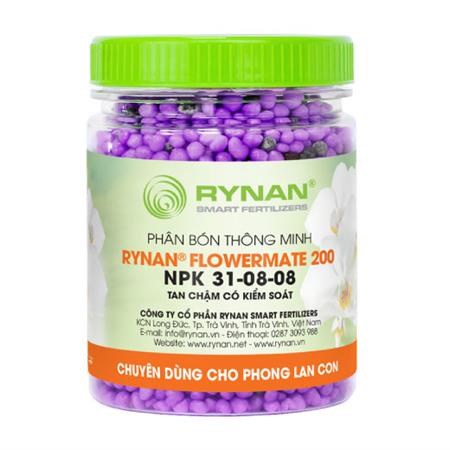 Phân bón thông minh RYNAN FLOWERMATE 200 - NPK 31-08-08+TE cho cây lan con