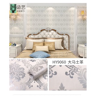 Giấy Dán Tường Hoa Văn Bạc ❤️ FREESHIP ❤️ 0.45*10m