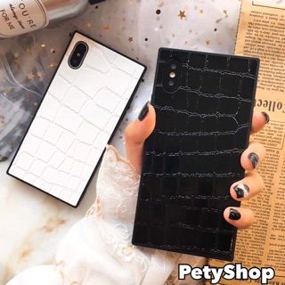 Ốp vuông giả da cá sấu iphone 6Plus/6SPlus/7Plus/8Plus/X