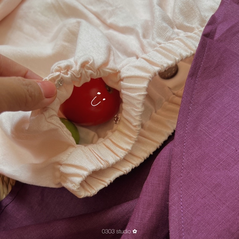 | 0303 studio | Quần áo dài linen bột lưng thun - dòng Mộc Mạc