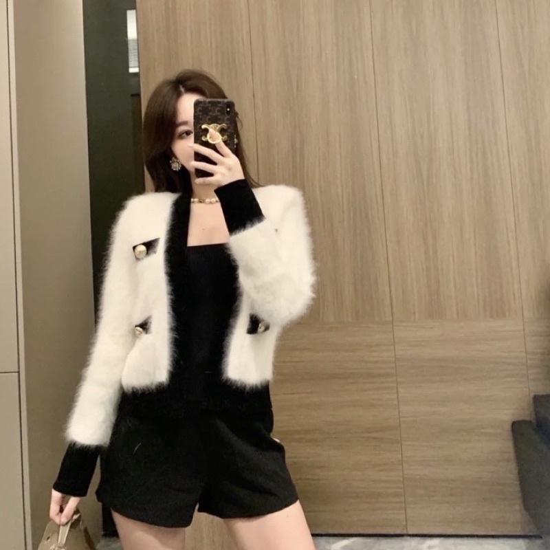 Áo cardigan lông tiểu thư sang chảnh
