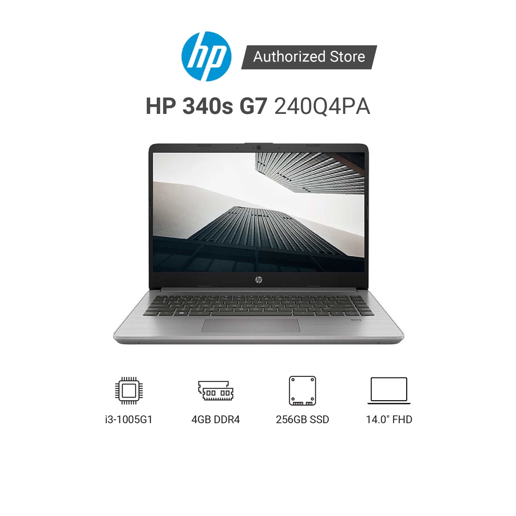 [Mã ELTECHZONE giảm 5% đơn 500K] Laptop HP 340s G7 240Q4PA i3-1005G1 | 4GD4 RAM | 256GB SSD | 14" | WIN 10