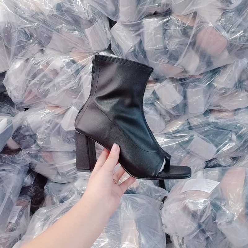BOOT NỮ XỎ NGÓN GÓT VUÔNG 7P CỰC CHẤT HÀNG L1 ẢNH THẬT 1000% | BigBuy360 - bigbuy360.vn